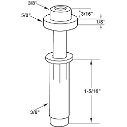 Prime-Line N 7302 Bi-Fold Top Mount Pivot and
