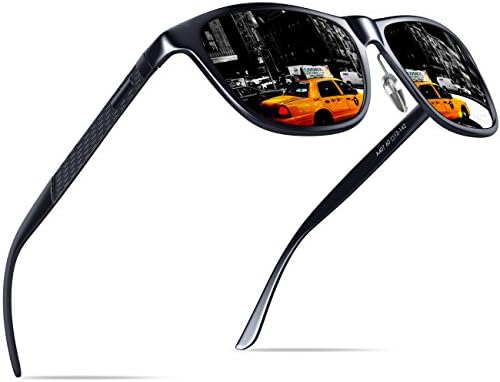 KITHDIA Mens Driving Polarized Wayfarer Sunglasses Al-Mg Metal Frame Ultra Light #407