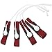 STIMEMSTI Electric Stim Adjustable E-stim Wrist Strap Components Estim Accessories 4pcs Red Conductive Rubber Stim Loops 4pcs Wires