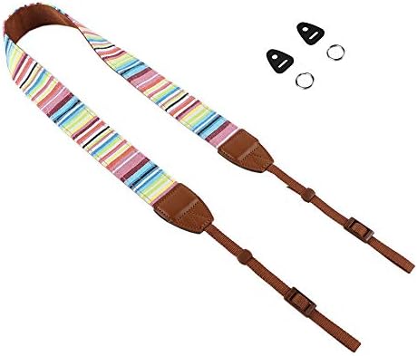 Camera Neck Shoulder Strap Universal Anti-Slip Colorful Camera Strap Belt for Canon Nikon Sony Fujifilm Olympus Panasonic Pentax Samsung Mirrorless and All DSLR Cameras