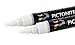 Premium White Liquid Chalk Marker Dual tip Reversible Pens by PICTONITE 2 Pack 6mm Fine Nib Perfect for Kids Art Bistro Boards Glass