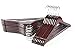 TOPIA HANGER Luxury Wooden Suit Hangers for Closet - Cherry Wood With Extra Thick Hook and Non-Slip Pants Bar, Heavy Duty Coat Hangers With Notches for Shirts - 16 Pack CT01M