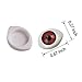 MOMOONNON 144 Counts Plastic Scary Eyes Hollow Oval Flat Eyes Half for DIY Crafts Puppets Porcelain or Reborn Doll Bear Stuffed Animal Toys, 4 Colors