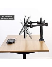 VIVO Soporte de escritorio para monitor de ordenador, totalmente ajustable, VESA para dos pantallas ultra anchas de hasta 38.0 in (STAND V102AM)