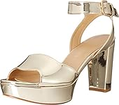 Stuart Weitzman Women's Realdeal Pale Gold Glass Wedge