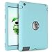 iPad 2 Case, iPad 3 Case,iPad 4 Case, BENTOBEN Heavy Duty Rugged Shock-Absorption High Impact Resistant Hybrid Three Layer Armor Full Body Protective Case Cover for iPad 2/3/4 Retina - Mist Blue/Gray
