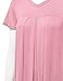 Made by Johnny WT1057 Womens V Neck Short Sleeve Pleats Tunic Top M Pink