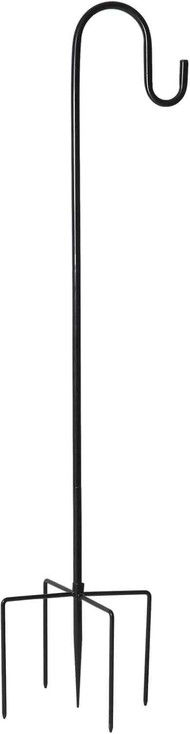 Outdoor Shepherd's Hooks - Adjustable Shepards Hooks for Outdoor,76 Inch Bird Feeder Poles with 5 Prong Base,Heavy Duty Shepherds Hook Hanging for Bird Feeders, Plant Baskets, Lantern, Outdoor Light,Garden Decor