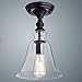 CLAXY Ecopower Vintage Hanging Big Bell Glass Shade Ceiling Light- 1 Light