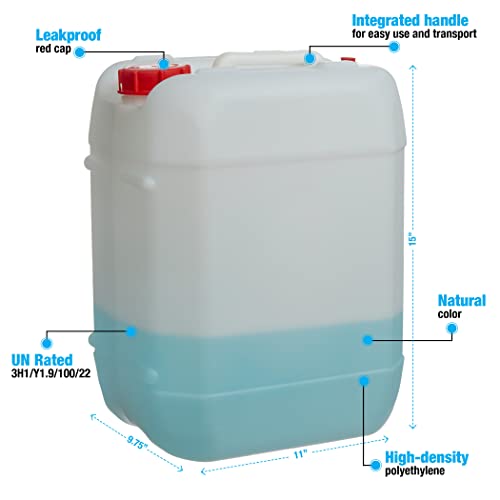 Consolidated Plastics 5 Gallon Stackable Carboy with Leakproof Cap and