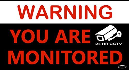 MaxPro Security Stickers - 10 Weatherproof Aggressive Warning Decals for Windows and Outdoor With Bonus PDF on Home Security Enhancement - RANDOM
