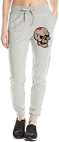 Angry Skull Women's Sweatpants Jersey Pocket Pant Drawstring Training Sports Yoga Jogger Pants With Pockets