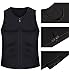 IFLOVE Men's Hot Sweat Body Shaper Sauna Slimming Vest Weight Loss Waist Trainer Workout Tank Top Shapewear Neoprene Compression Thermal Shirt (Zipper Black, XX-Large)