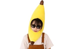 Warmtree Cute Plush Hat Funny Novelty Plush Animal Fruit Hat Mask Cap Photo Props Dress Up Hat Cosplay Halloween Party Costume Headgear (Banana)
