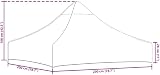 vidaXL Party Tent Roof 2x2 m Anthracite UV Weather-Resistant Oxford view 2