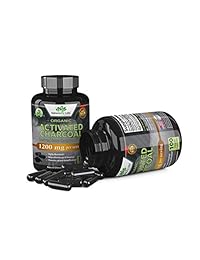 Cápsulas de carbón activado orgánico – 1200 mg altamente absorbente ayuda a aliviar el gas y la...