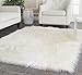 SAFAVIEH Faux Sheep Skin Collection 2' x 3' Ivory FSS235A Silken Glam 2.35-inch Thick Accent Rug
