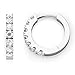 925 Sterling Silver Round CZ Cubic Zirconia Huggie Hoop Earrings