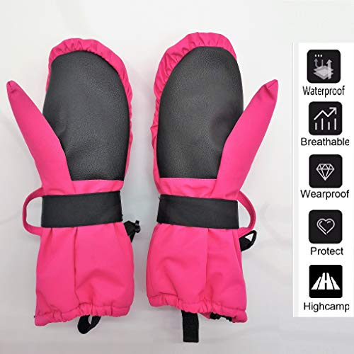 Highcamp Kids Waterproof Snow Mittens - KSM15 - Thumbnail 2