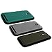 Cbus Wireless 3x Matte Finish TPU Flex-Gel Cases Covers for BLU LIFE PLAY 2 - Semi Transparent Smoke, Clear, Blue