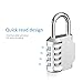 Puroma 2 Pack Combination Lock for Locker 4 Digit Outdoor Waterproof Padlock for School, Gym, Sports, Fence, Toolbox, Gate, Case, Outdoor, Hasp Storage, Cabinets (Silver)