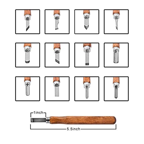 Wood Carving Tools, 14pcs Professional Carving Chisels Knife Kit for DIY Sculpture Carpenter Experts & Beginners, w/Protective Covers & Whetstone & Reusable Pouch.