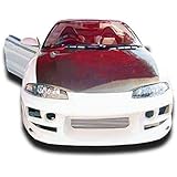 KBD Body Kits Compatible with Mitsubishi Eclipse/Eagle Talon 1995-1999 Bomb Style Flexfit Polyurethane Front Bumper. Extremely Durable, Easy Installation, Guaranteed Fitment, Made in the USA!