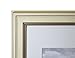 Golden State Art, Wall Photo Frame with White Mat, Real Glass (Cream Color with Brown Lines, 11x14 Frame for 8x10 Pictures, 1-Pack)