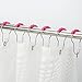 Amazer Shower Curtain Hooks, Decorative Shower Curtain Hooks Stainless Steel Shower Curtain Hooks and Shower Hooks for Bathroom Shower Rods Curtains-Set of 12, Magenta