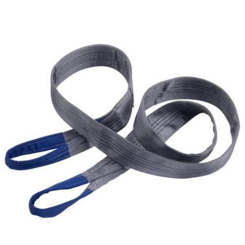 Braun 40022HB Lifting Strap Maximum Load 4000 kg with Re-enforced End-Loops 2 m Grey