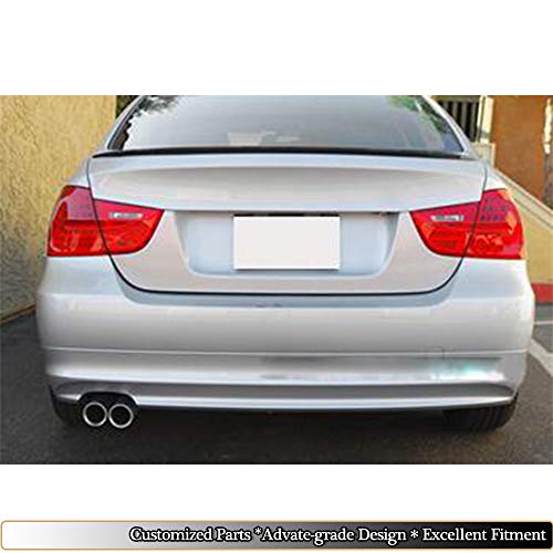 MCARCAR KIT Trunk Spoiler fits BMW 3 Series E90 325i 328i 330i 335i M3 M Sport M-tech Sedan 2005-2012 Factory Outlet Carbon Fiber CF Rear Boot Lid Highkick Wing Lip - Thumbnail 2