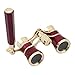 OPO Opera Theater Horse Racing Glasses Binocular Telescope with Handle (Red with Gold Trim) 3X25