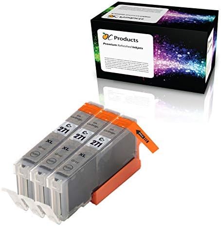Compatible Canon CLI-271 CLI-271XL Ink Cartridge 3 pack for PIXMA MG7720 TS5020 TS6020 TS9020 (Gray)