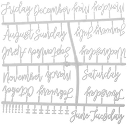 GuanjunLI 2Pc Characters for Felt Letter Board Month Week Letters for Changeable Letter Board
