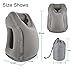 DR.HOMEER Inflatable Air Travel Pillows Portable Office Nap Neck Pillow Head Body Support Airplane Cushion Soft PVC for Car Bus Train Camping Sleeping Pillow with Earplugs