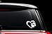 HEART with DOG PAW Puppy Love 6 X 5 In (color: WHITE) Vinyl Decal Window Sticker for Cars, Trucks, Windows, Walls, Laptops, and other stuff.