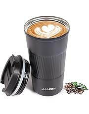 Travel Coffee Mug, 17oz Double Walled Insulated Stainless Vacuum Steel Coffee Cup, Reusable Thermal Tumbler with Leak Proof Lid, Keep Water Coffee and Tea Drinks Hot and Cold