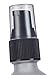 1 oz / 30 ml Frosted Clear Glass Boston Round Bottle with Black Treatment Pump (24 Pack) + Funnel
