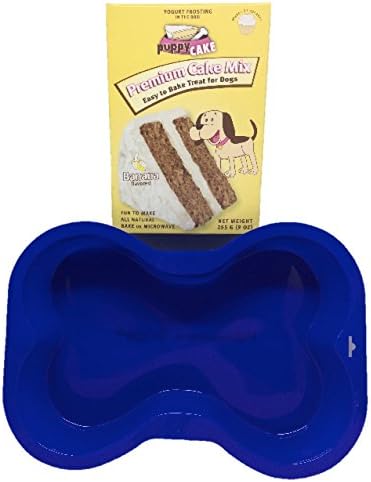 Dog Bone Cake Pan &amp; Puppy Cake Mix (Banana)
