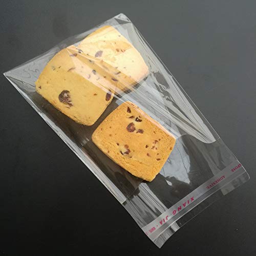 image for Borningfire 200 Pcs 4x6 Clear Resealable Cello/Cellophane Bags Self Ad