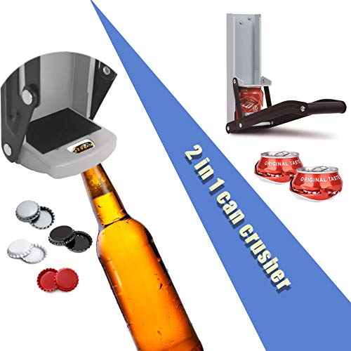 Can Crusher Wall Mounted 16 Oz. Heavy Duty Can Crushers for Recycling