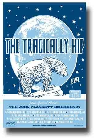 The Tragically Hip Poster - Concert Tour 11 X 17 Polarb