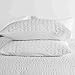 DuShow White Duvet Cover King Size,3 Pieces Seersucker Duvet Cover Set,Soft Breathable Washed Microfiber Bedding Set,Textured Duvet Cover with Zipper Closure for All Season