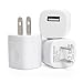 RKINC 5V/1.0AMP 1-Port USB Wall Charger Home Travel Plug Power Adapter [5-Pack] For iPhone 7/7S 6/6s plus 5S 5 4S, Samsung S7 S6 S5 S4 White