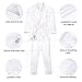 FitsT4 Karate Uniform with Belt 7.5oz Elastic Drawstring Lightweight Martial Arts for Adults & Kids White,000-5