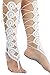 JOX JOZ Crochet Lace Up Anklet Barefoot Sandals Knee high Gladiator Boots Foot Jewelry (White)