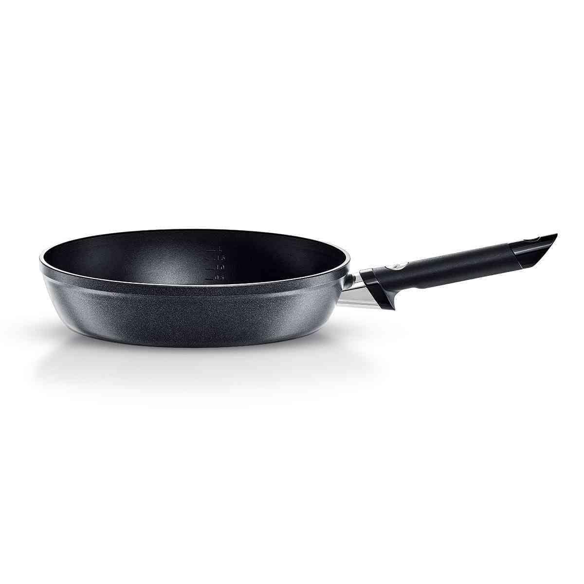 Fissler Levital Comfor t or Aluminium Pan Coated (Diameter 28 cm) Non-Stick Handle Pan With Premium Pearling Effect for Induction Cookers