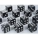 AWELL Black Dice Favor Box Bulk 2x2x2 inches with Black Ribbon, Casino Party Decoration, Pack of 50