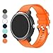 Anrir Watch Bands for Vivoactive 3, 20mm Silicone Bands for Garmin Vivoactive 3/Forerunner 645 Music/Galaxy 42mm/Galaxy Watch 3 41mm/Galaxy Watch Active 2 40mm/44mm-Orange