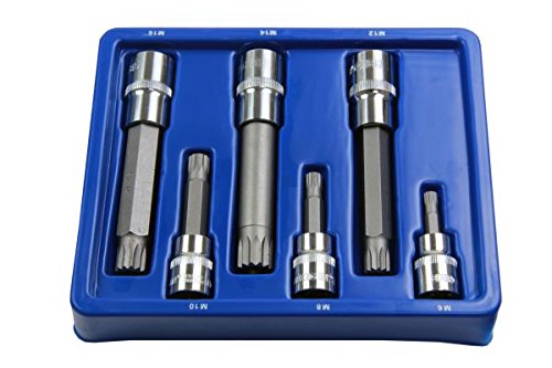 US Pro 6 Piece 3/8 and 1/2 inch Dr. Triple Square Socket Bit Set B3228